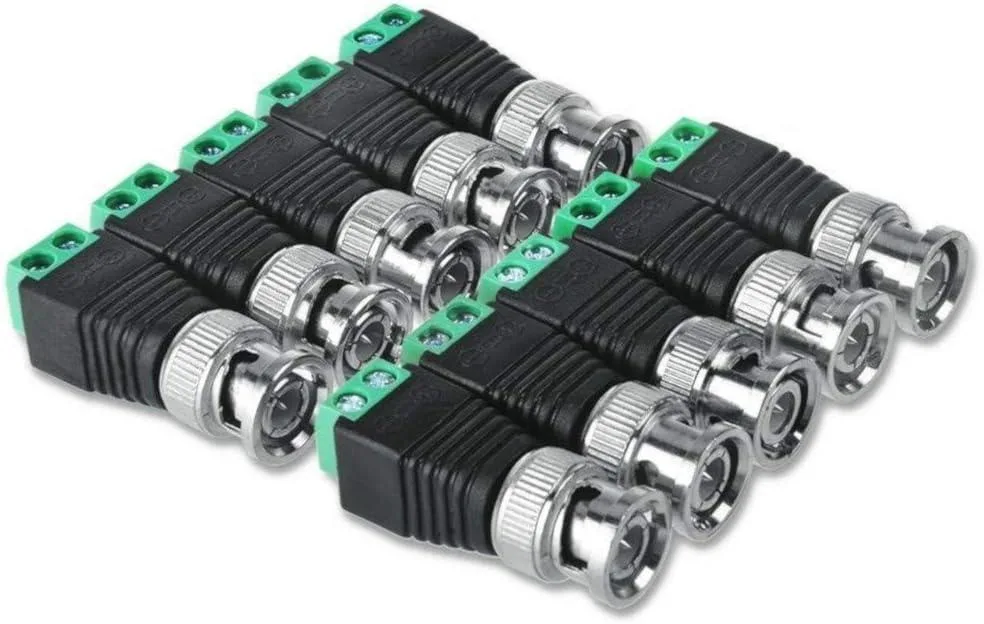 JacobsParts Inc. JacobsParts Inc. BNC Male Coaxial Balun Connector CAT5 Screw Terminal 10 Pack — product photo