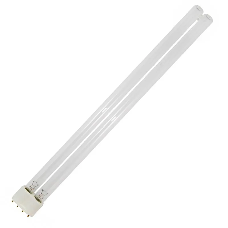 Philips TUV PL-L 60W 4-pin UV-C lamp, compact twin-tube shape, clear glass, single-ended base