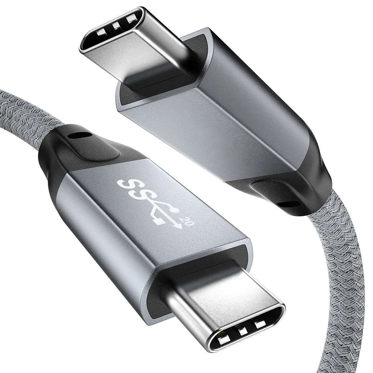 IHDAPP IHDAPP USB C to USB C 3.2 Gen 2x2 Cable 6.6FT 20Gbps 100W 4K 60Hz Gray — product photo
