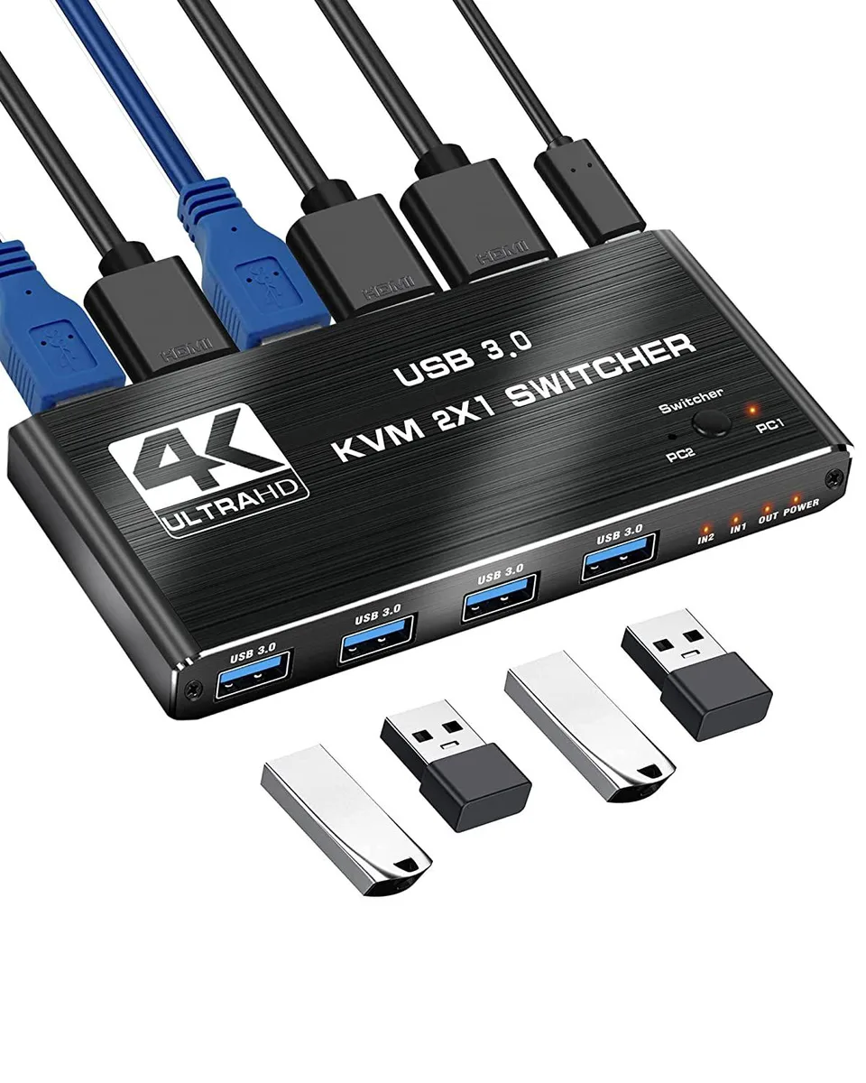 LUOM LUOM OZK2 HDMI KVM Switch 2-Port 4K 60Hz USB 3.0 — product photo