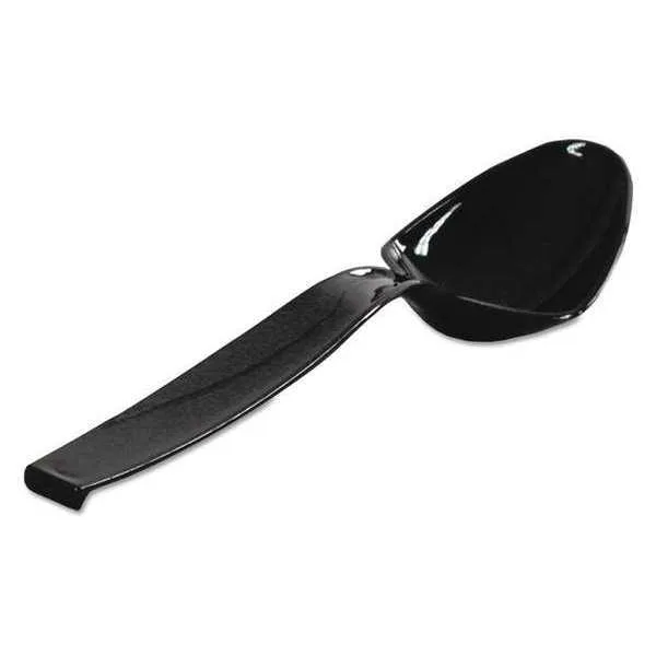 Pack of 144 black 9-inch plastic spoons