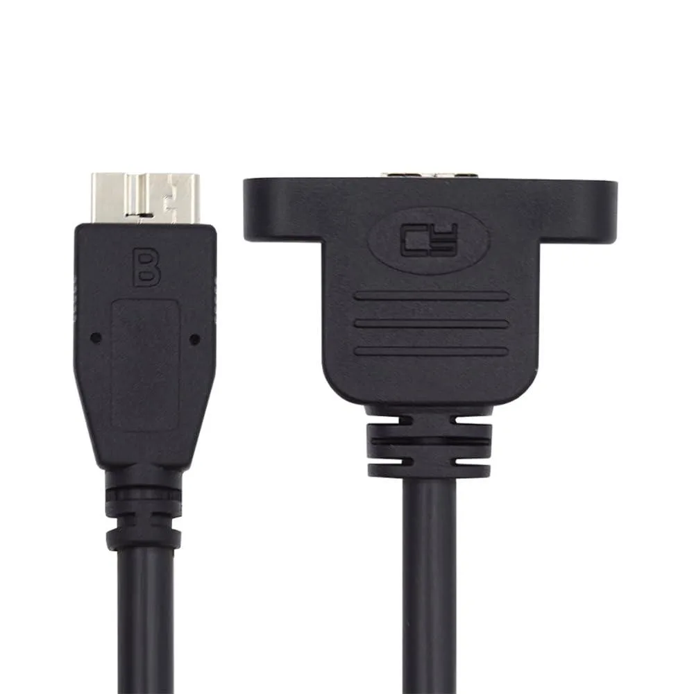 Vszerda Vszerda USB 3.0 Micro Male to Micro Type-B Female Extension Cable 50cm Screw Mount — product photo