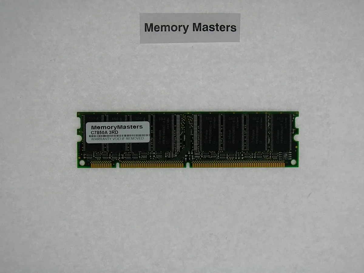 Green rectangular memory module with gold edge contacts