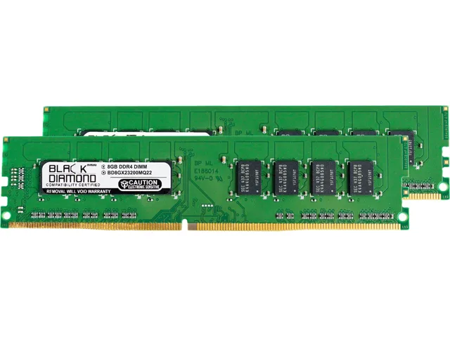 Black Diamond Memory Black Diamond Memory BD8GX23200MQ22 16GB DDR4 3200 desktop RAM — product photo