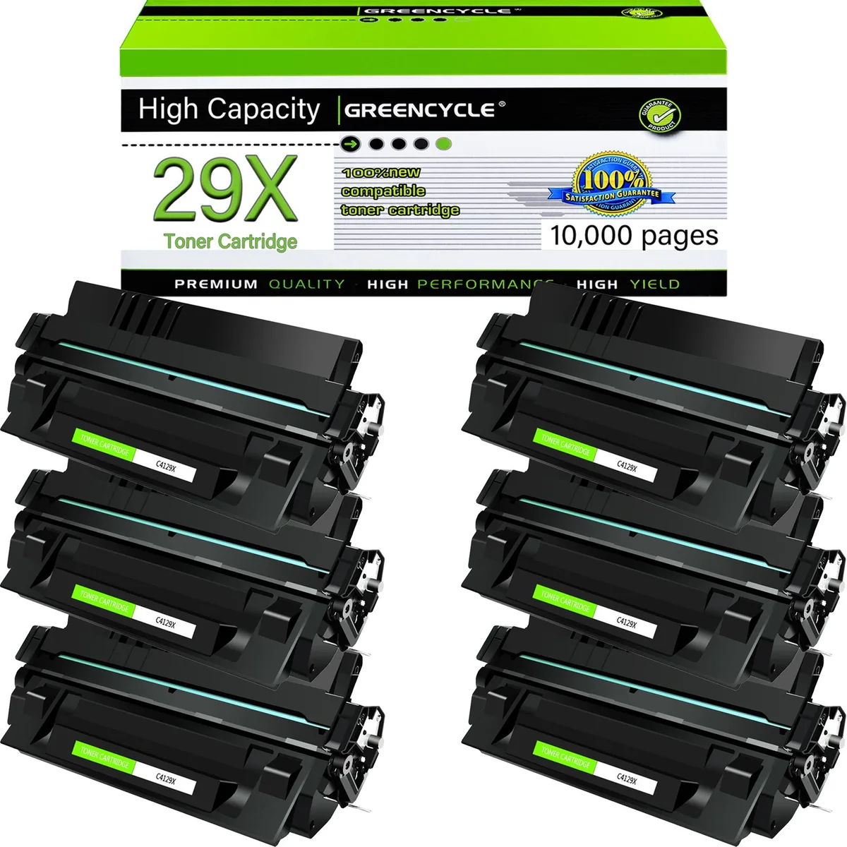 GREENCYCLE GREENCYCLE 29X Compatible Toner Cartridge 6 Pack Black — product photo