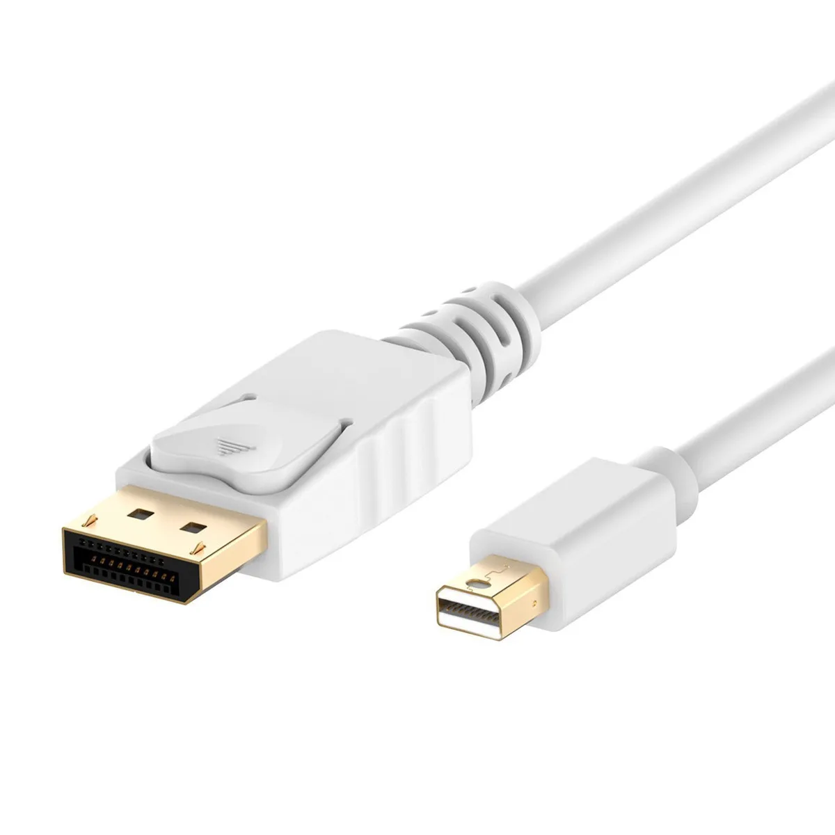 Corn Electronics Corn Electronics Mini DisplayPort to DisplayPort cable 6 ft 4K 60 Hz 1.2 White — product photo