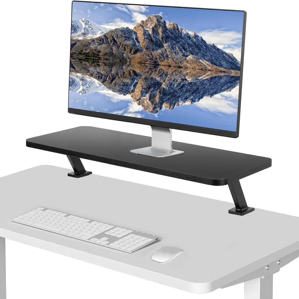 VIVO VIVO Black 26" Clamp-on Desk Shelf monitor accessory — product photo