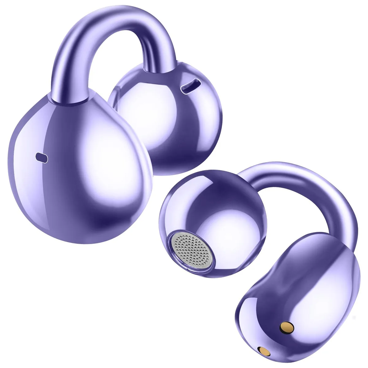  TANFESO M100 open-ear clip-on headphones Bluetooth 5.4 60h 33ft Purple — product photo