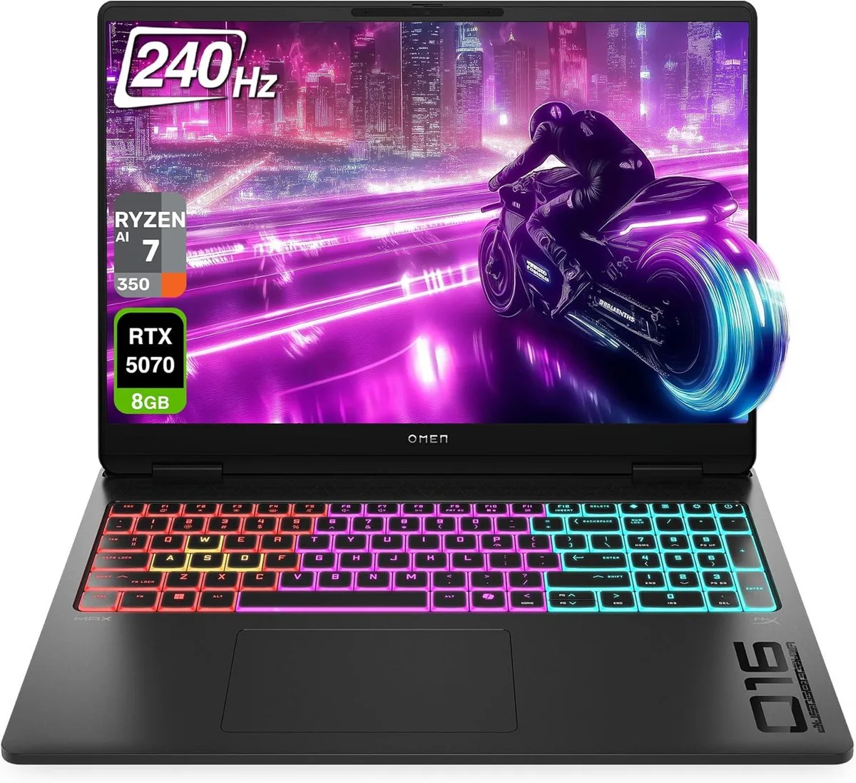 HP HP OMEN 16 gaming laptop Ryzen 9 8940HX RTX 5070 16 GB 512 GB — product photo