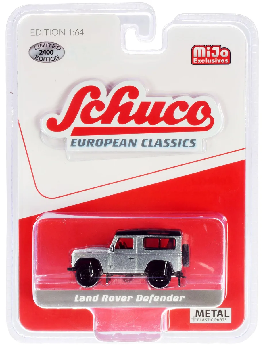 Schuco Schuco Land Rover Defender Silver European Classics Limited Edition 2400 pieces 1/64 Diecast Vehicle — product photo
