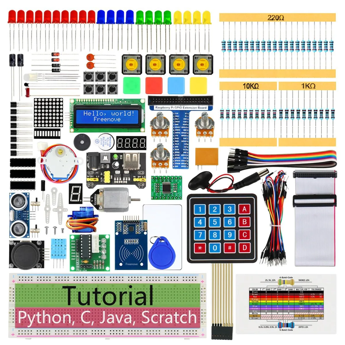 KEHIPI KEHIPI RFID Starter Kit FNK0025 204 Items 122 Projects 927-Page Tutorial — product photo