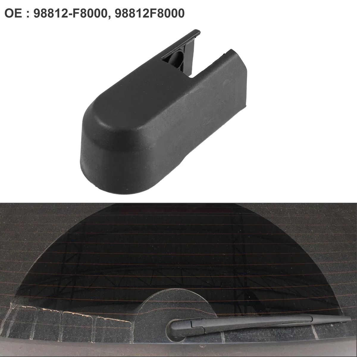 Unique-Bargains Unique-Bargains Rear Wiper Arm Cover Cap for Kia Rio 2018-2021 Black — product photo