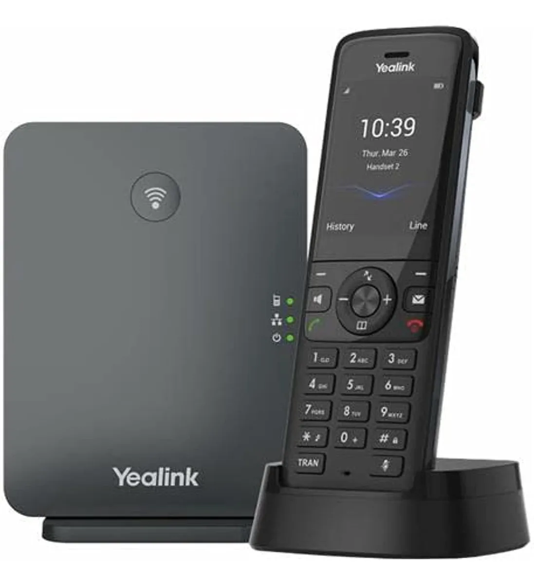 Yealink Network Technology Co., Ltd Yealink Network Technology Co., Ltd W78P DECT IP Phone System W78H Handset W70B Base — product photo