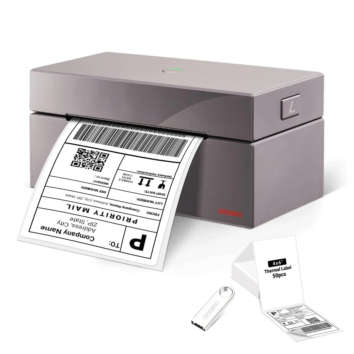  ORGBRO Z1 Thermal Shipping Label Printer 72 ppm USB 4x6 inches — product photo