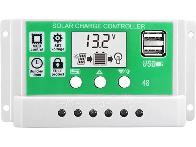 LORDWORLD solar charge controller with LCD display and USB port