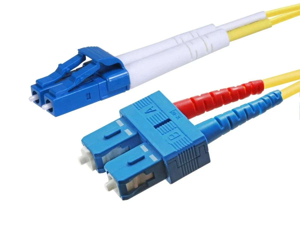 Monoprice Inc. Monoprice 115584 single-mode fibre optic cable LC-SC 9/125 OFNR duplex yellow 2m — product photo
