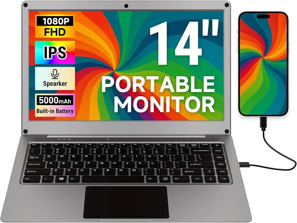 BFKK BFKK CrowView Note 14 Inch 1080P FHD IPS Lapdock with RPi5 Adapter — product photo