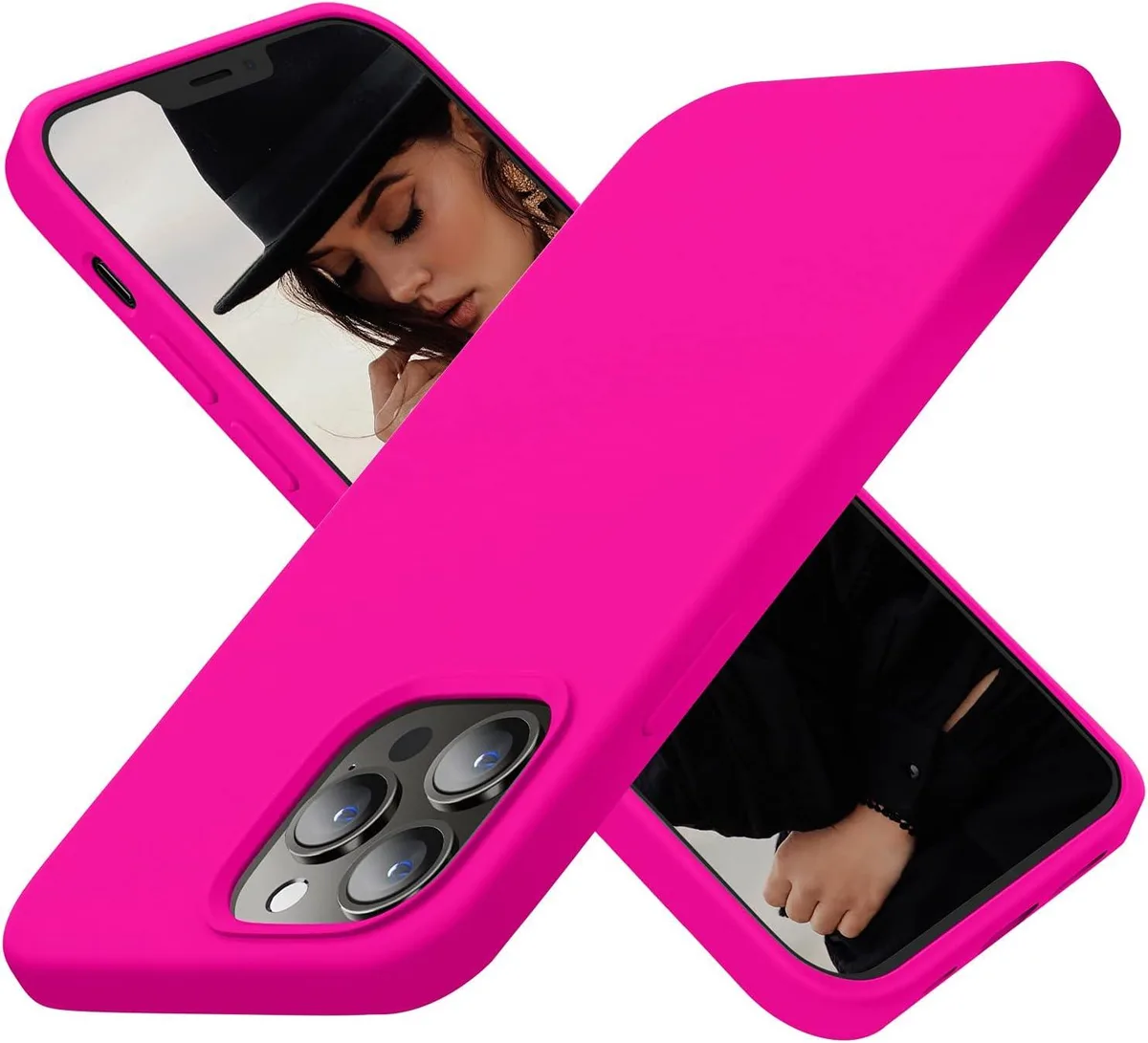 TAURKENAM TAURKENAM iPhone 13 Pro Max Silicone Case 6.7 inch Hot Pink — product photo
