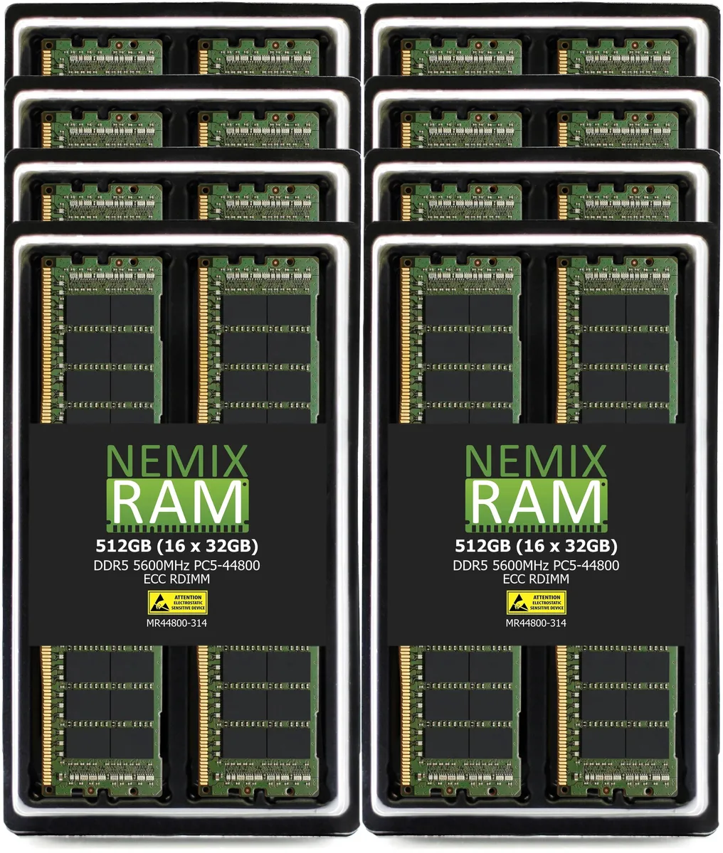NEMIX RAM NEMIX RAM 64GB (2x32GB) DDR5 5600 CL46 1.1V ECC RDIMM server RAM — product photo