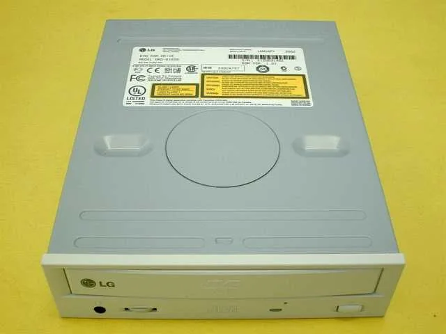 Black internal DVD drive with rectangular bezel and tray