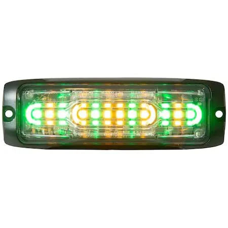 Buyers Products Company Buyers Products Company 8890310 Ultra Thin Wide Angle 5.2 Inch Amber/Green LED Strobe rv lighting — product photo