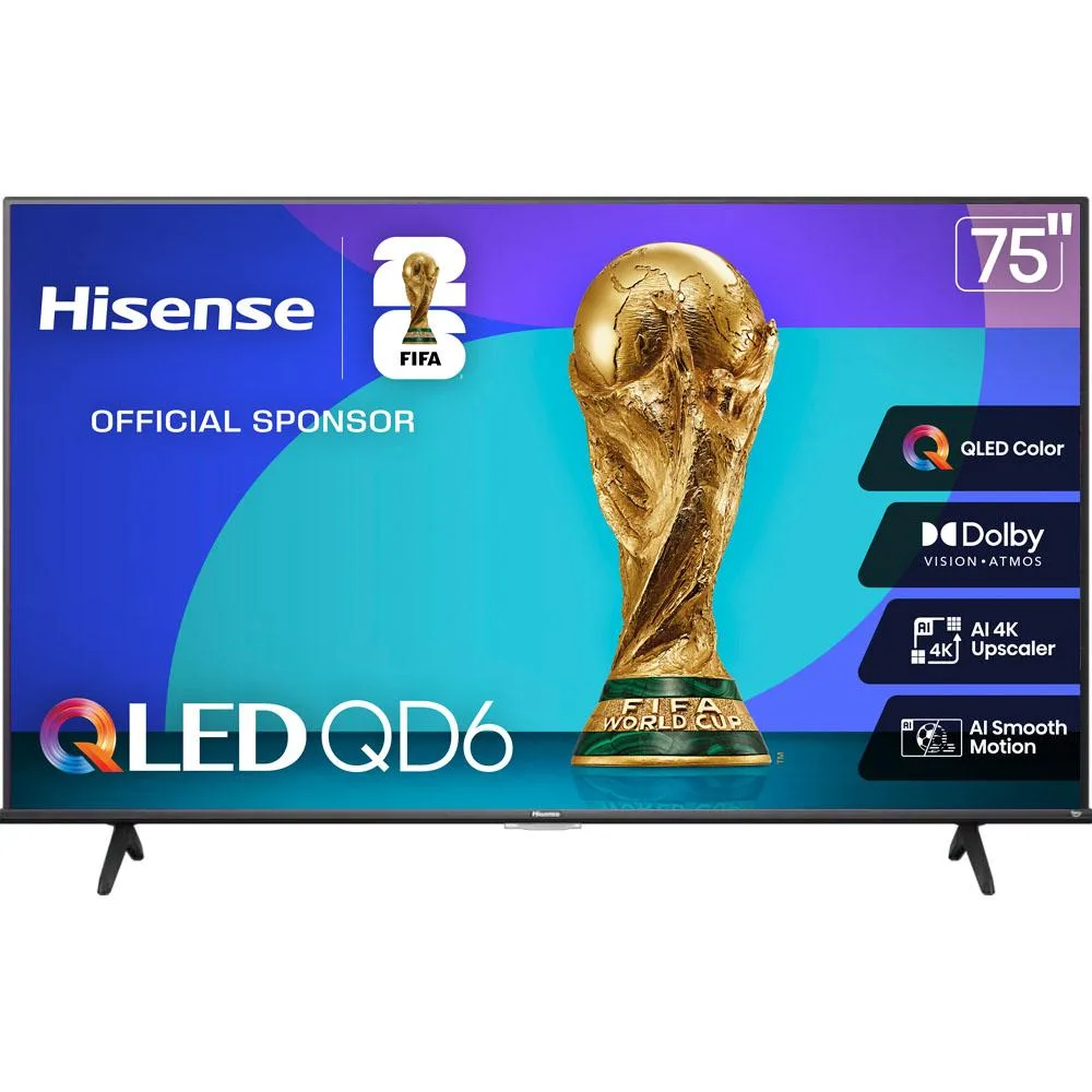 HISENSE HISENSE 75" QD6 Series 4K QLED Smart Fire TV — product photo