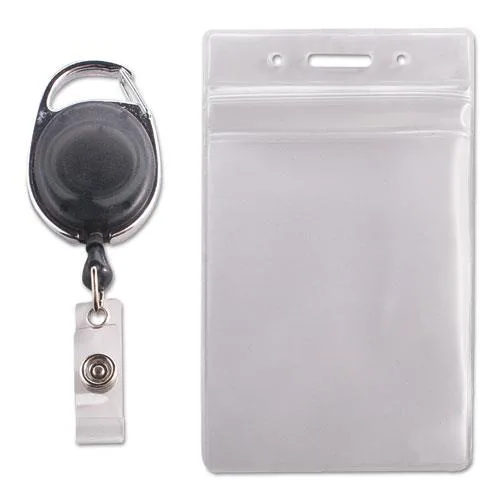 Advantus Advantus Badge Reel Holder Combo Pack 10 Pack Black Clear 91129 — product photo