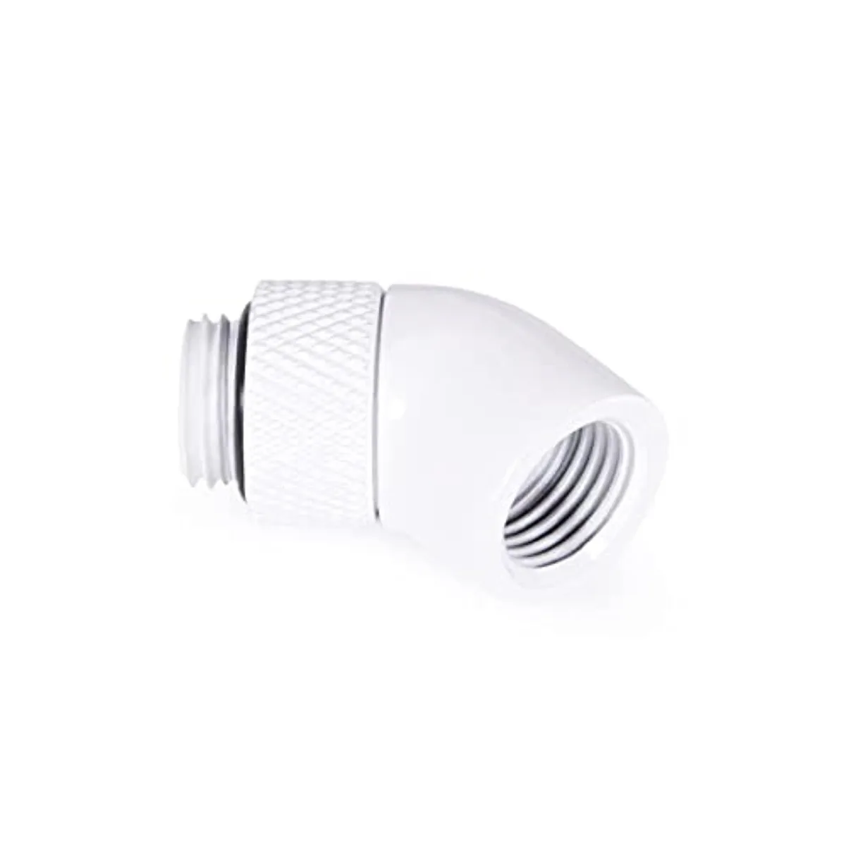 Alphacool Alphacool Eiszapfen 45° Rotatable Adapter G1/4 White Brass 17487 — product photo