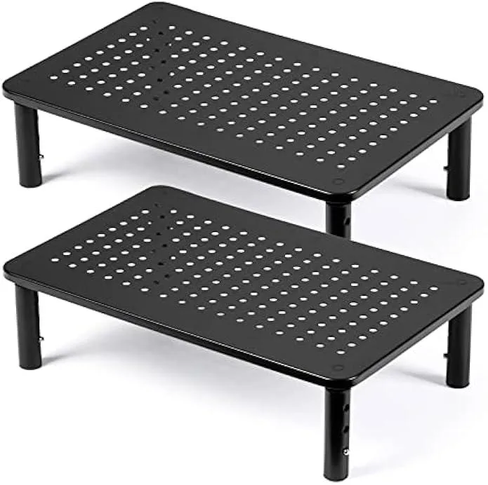 TAURKENAM TAURKENAM 2 Pack 3-Height Adjustable Monitor Stands Office Equipment — product photo