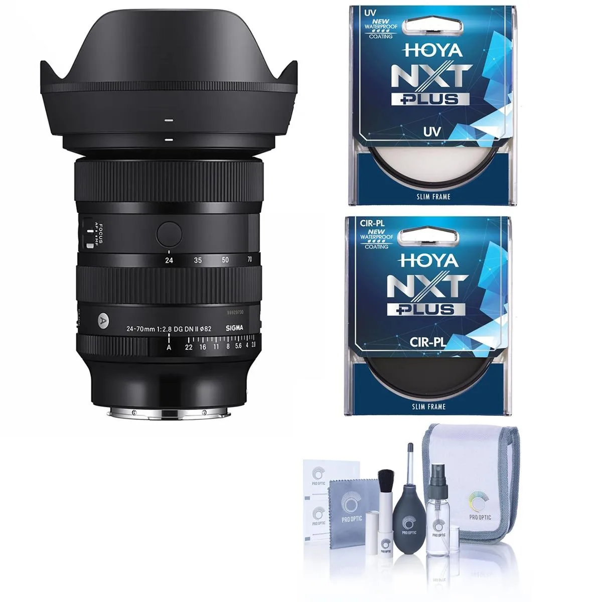 SIGMA SIGMA 24-70mm f/2.8 DG DN II Art L Mount camera lens bundle — product photo