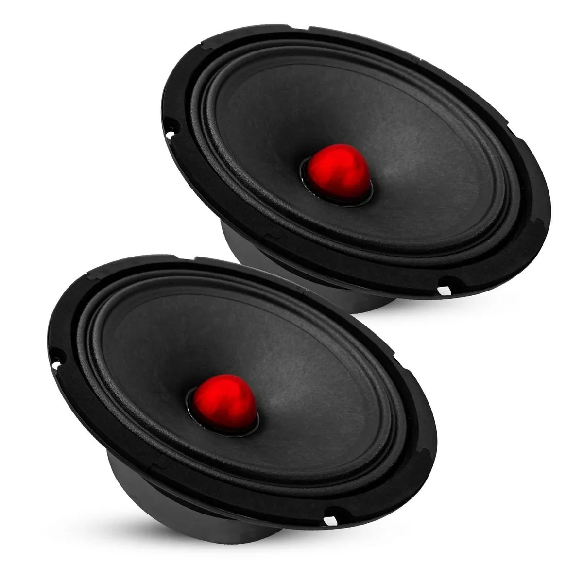 5 Core 5 Core 8 Inch Mid Range Bullet Car Subwoofer 2PCS Red Aluminium 500W Max 4 Ohm — product photo