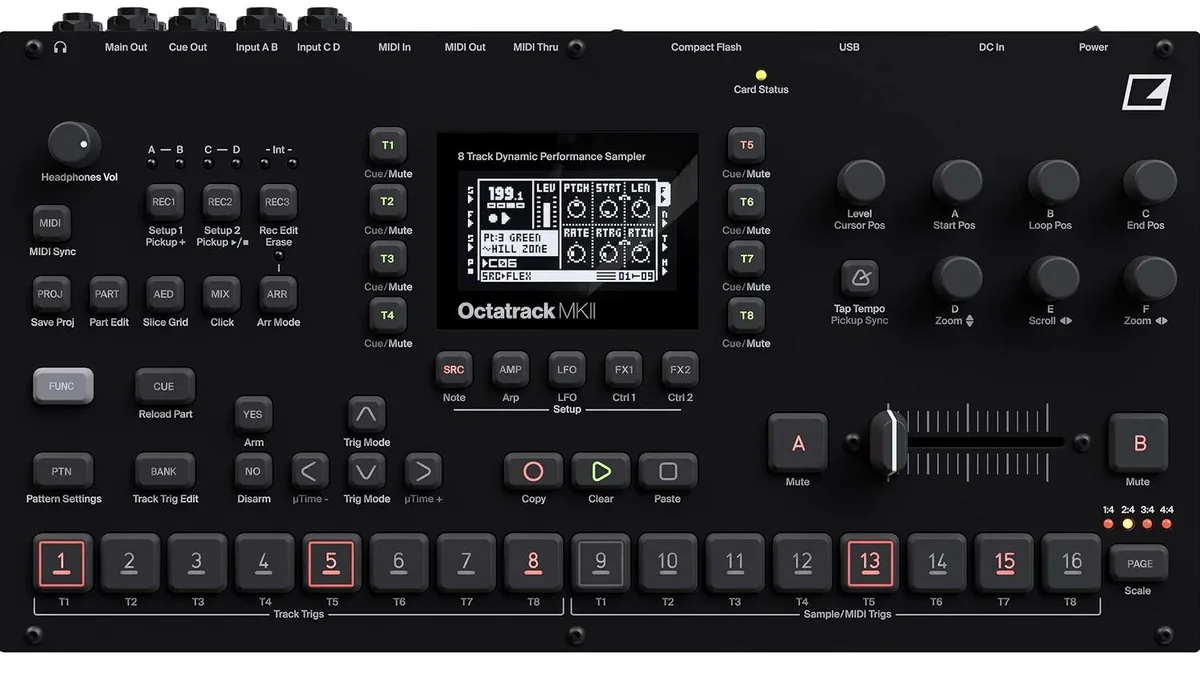 LORDWORLD LORDWORLD Octatrack MKII 8-track Performance Sampling Workstation/Sequencer - Black — product photo