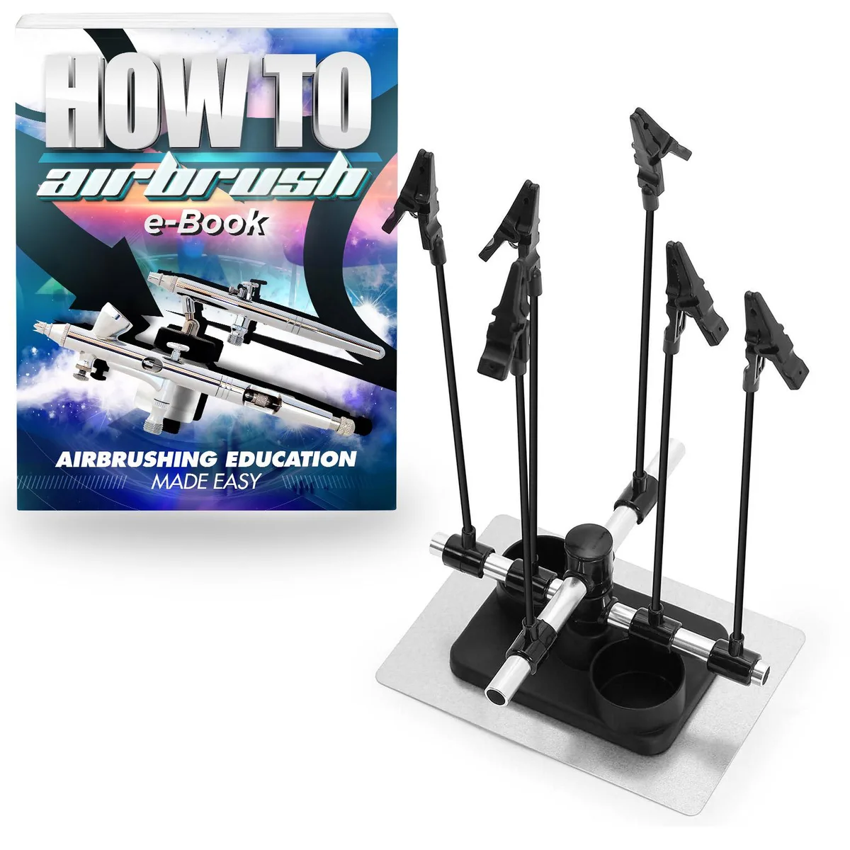 POINTZERO POINTZERO Airbrush Part Holder Six Alligator Clips 5.5" Base 10" Tall — product photo