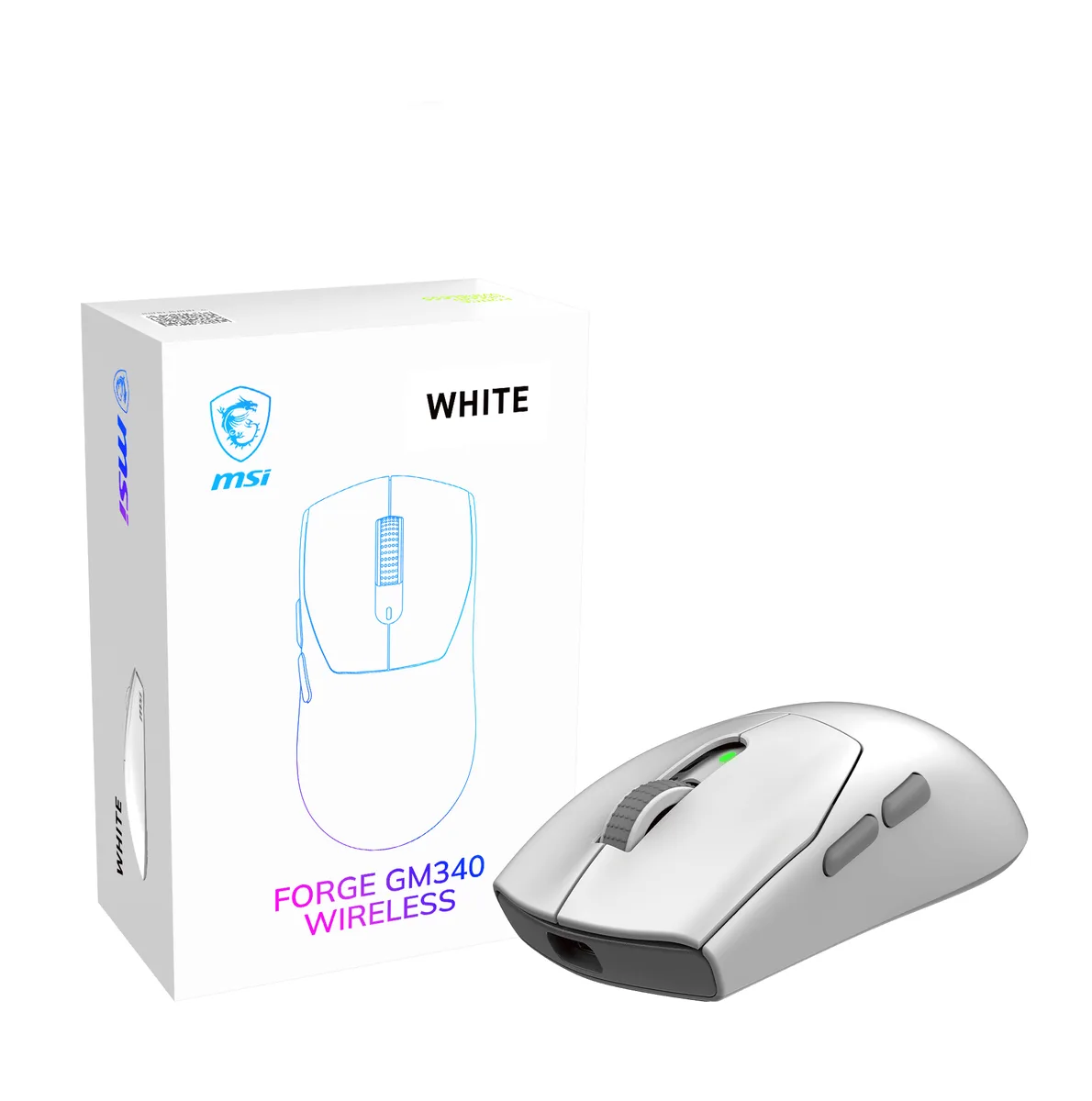 MSI MSI FORGE GM340 Wireless Gaming Mouse S12-4301760-HH9 White 57g 12000 DPI — product photo