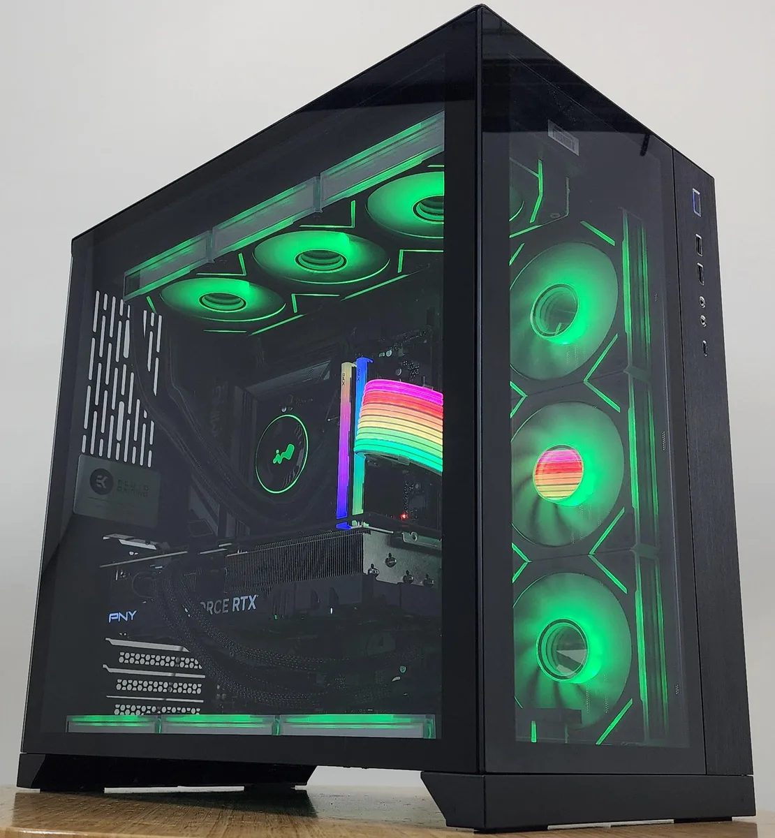 Custom Custom Ryzen 7 7800X3D 32GB DDR5 2TB NVME RTX 4070 Ti SUPER gaming PC — product photo