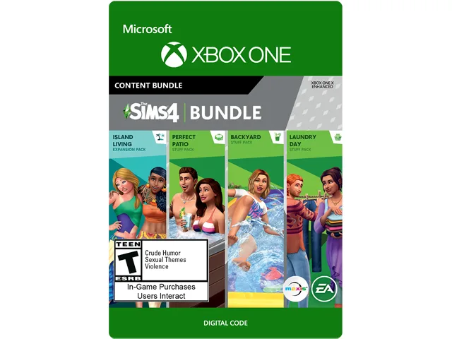 Xbox One digital code card for The Sims 4 Fun Outside Bundle