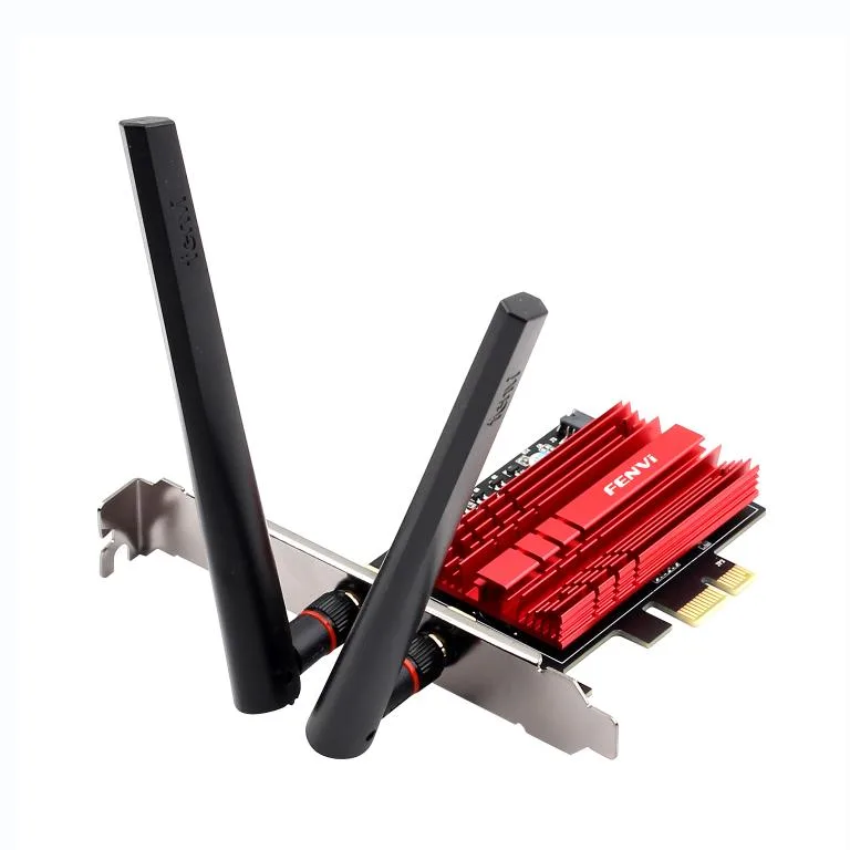 fenvi fenvi FV-AXE3000 Wi-Fi 6E AX210 PCIe Wi-Fi Adapter Bluetooth 5.3 Heat Sink Tri-band 2.4/5/6 GHz Red — product photo
