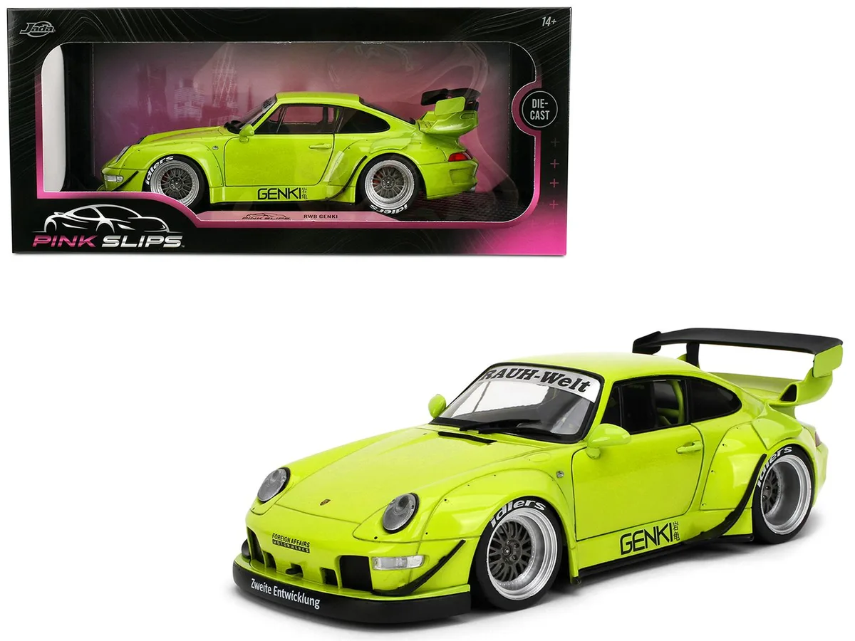 Jada Jada 36472 1:18 Porsche RWB Genki Glossy Yellow hobby collectible — product photo