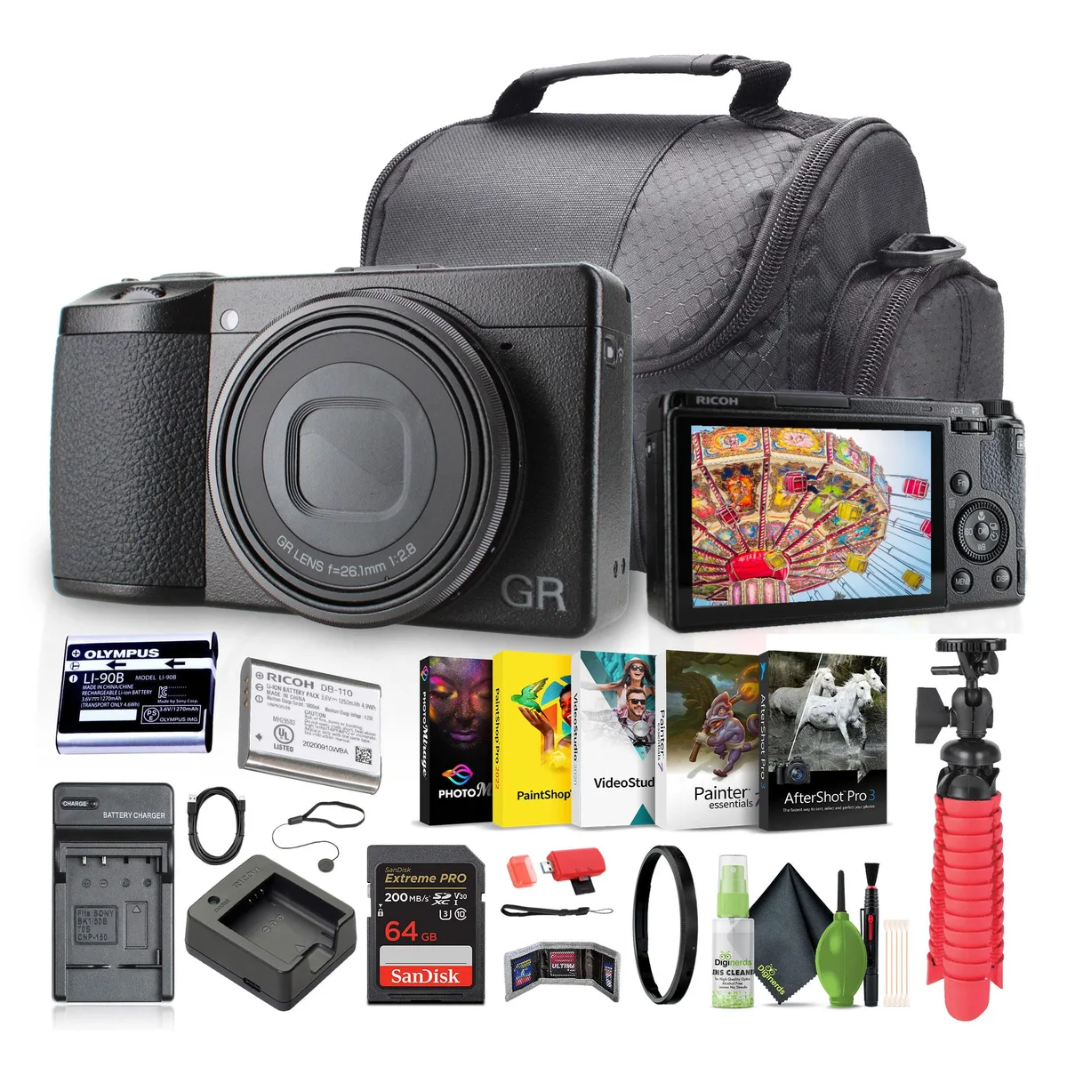 Ricoh Ricoh GR IIIx 40mm f/2.8 24.2MP APS-C Camera Kit with 64GB Card — product photo