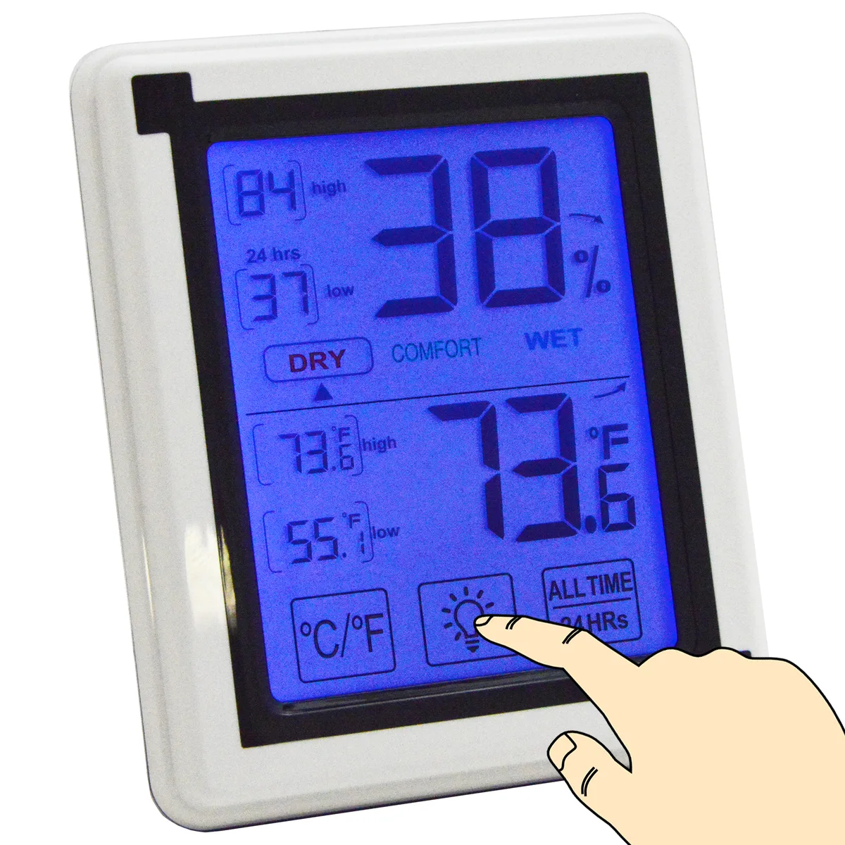 Electronix Express Electronix Express Digital Thermometer Hygrometer White — product photo