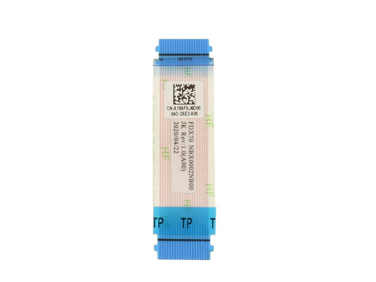 Flat orange ribbon cable with connectors on both ends