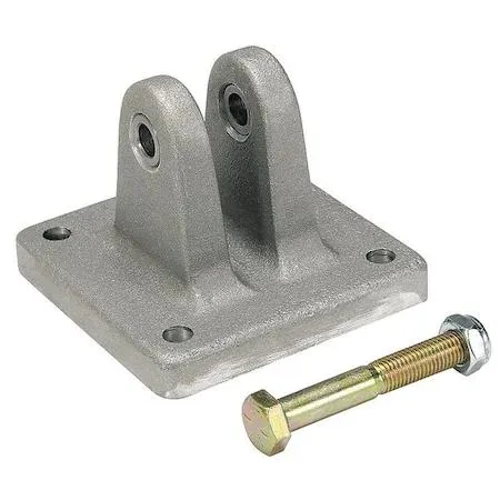 Aluminum clevis bracket with lock nut and pin