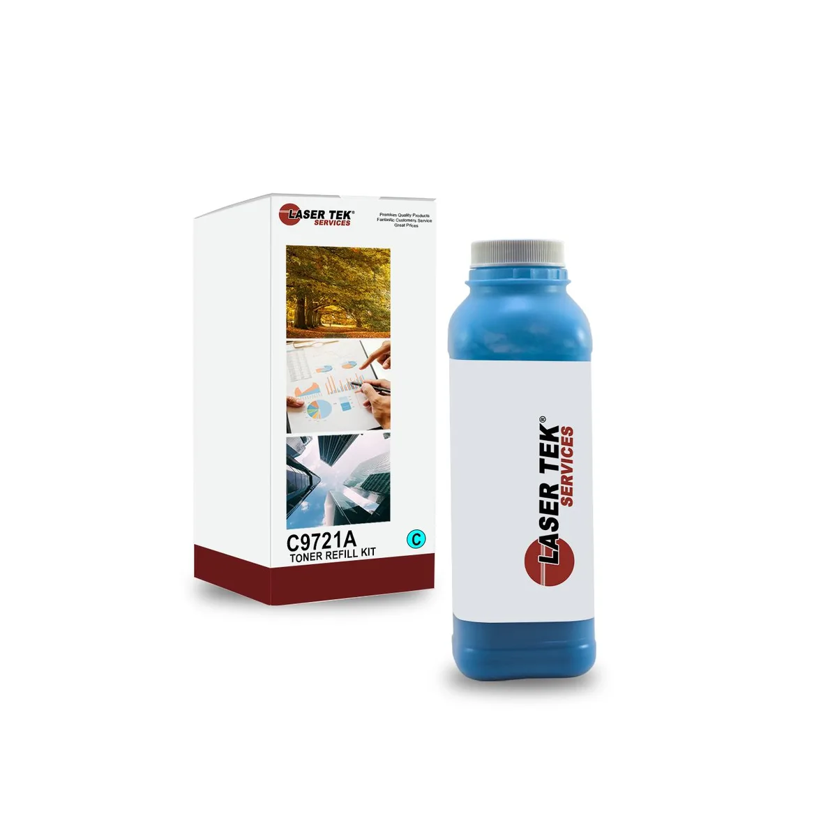 Laser Tek Services Laser Tek Services Cyan Toner Refill Kit 641A 9721A 4600 4650 — product photo