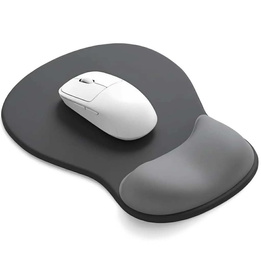  eulps Gel Mouse Pad with Wrist Rest 9.0 x 6.0 in Black — product photo
