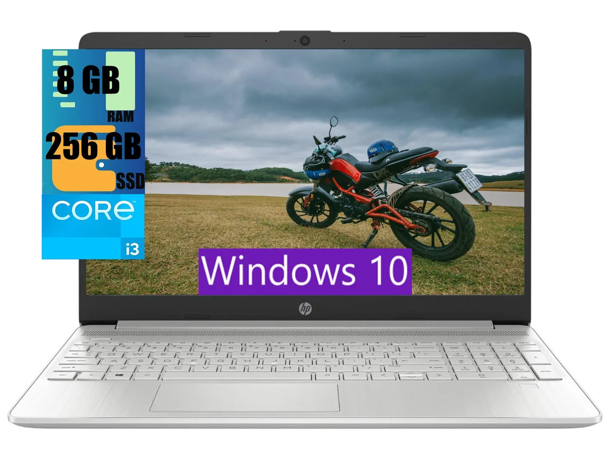 HP HP 15 Raider laptop i3-1215U 8GB 256GB SSD 15.6" HD touch Silver — product photo