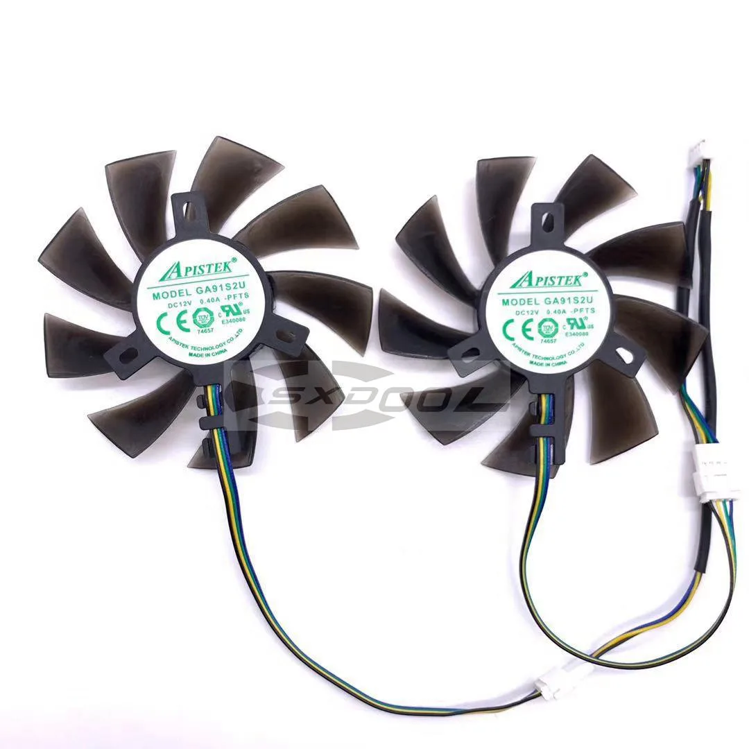 SXDOOL SXDOOL APISTEK GA91S2U PFTA 0.40A 4-pin 85mm 40mm dual ball bearing vga cooling — product photo