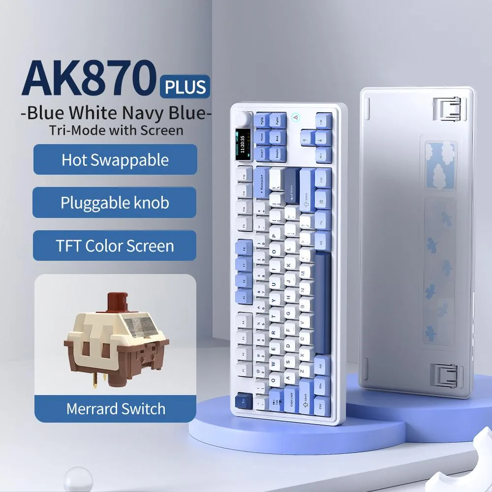 Ajazz Ajazz AK870 PLUS 84-key tri-mode magnetic gaming keyboard — product photo