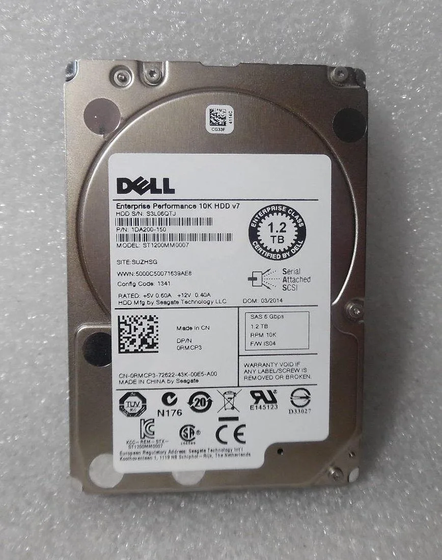 DELL DELL ST1200MM0007 RMCP3 1.2TB SAS 10K 2.5" internal hard drive — product photo