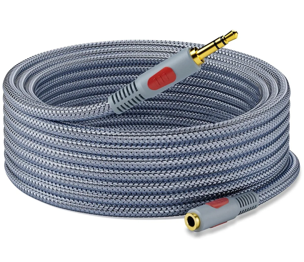 Brainwavz Brainwavz 50 ft 3.5mm Male to Female Braided Extension Cable 24 AWG — product photo