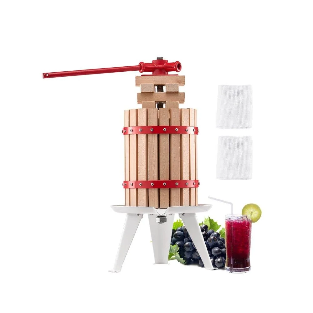 VEVOR VEVOR 1.6 Gal 6L Fruit Wine Press Solid Wood Basket 8 Blocks — product photo